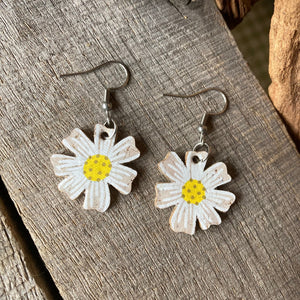 Daisy Hook Earrings - Natural Cork Jewellery - Incorknito Designs