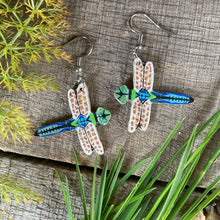Load image into Gallery viewer, Dragonfly Hook Earrings - Natural Cork Jewellery - Incorknito Designs
