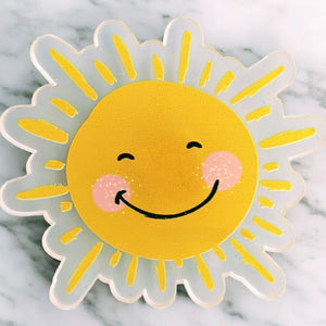 Acrylic Magnet - Smiley Sun - The Crafty Little Fox