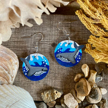 Load image into Gallery viewer, Whale Hook Earrings - Natural Cork Jewellery - Incorknito Designs
