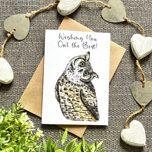 Wishing you Owl the Best - Greetings Card  - HD Designs