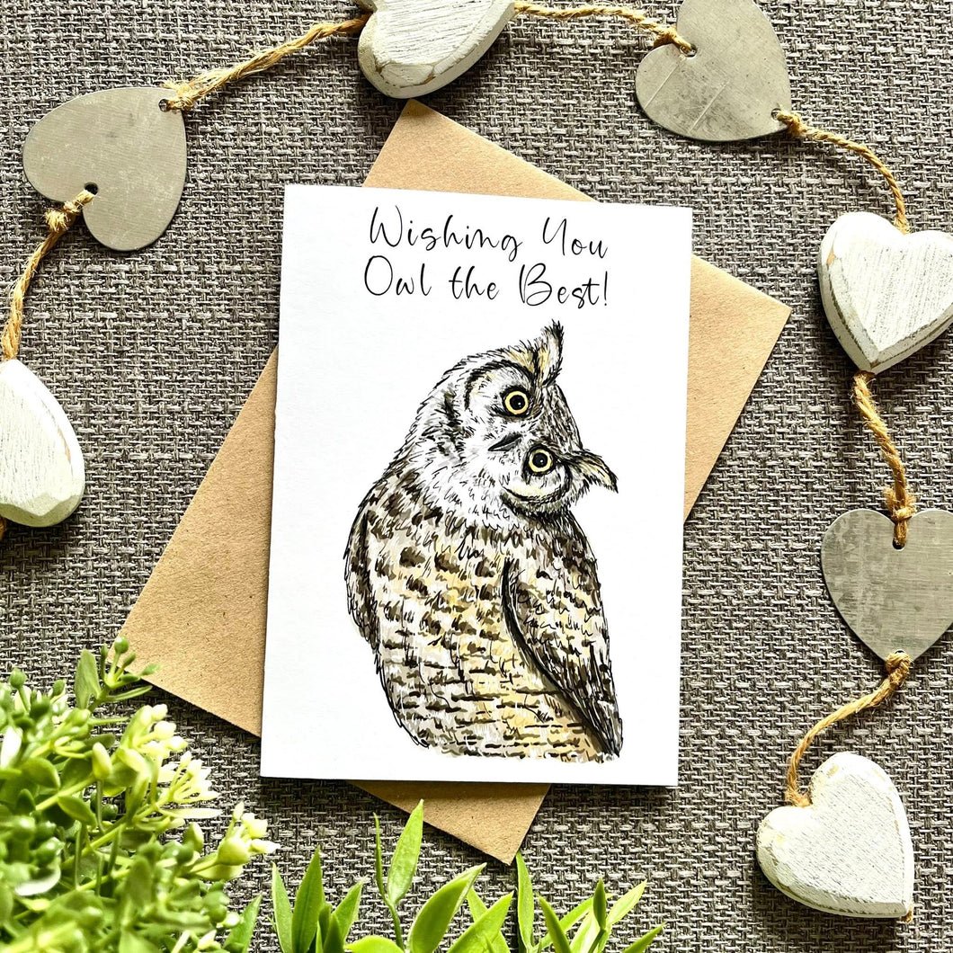 Wishing you Owl the Best - Greetings Card  - HD Designs