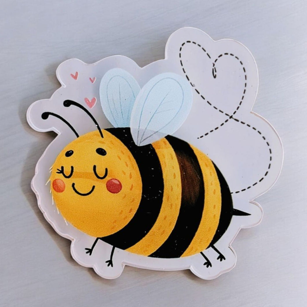 Acrylic Magnet - Happy Bee - The Crafty Little Fox