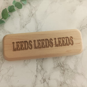Engraved Bamboo Pen and Matching Case - Leeds Leeds Leeds - Leeds United - Fred & Bo