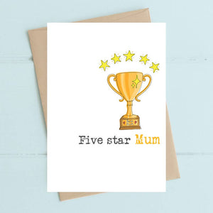 Five Star Mum - Greetings Card - Dandelion Stationery