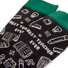Load image into Gallery viewer, Best Teacher Ever Socks - Unisex Thank you Teacher Socks - Urban Eccentric
