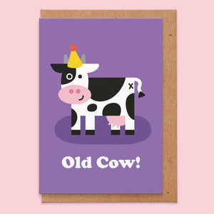 Old Cow Birthday Card - Studio Boketto