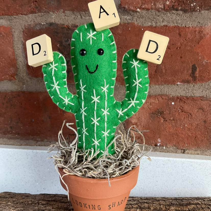 Felt Cactus - Looking Sharp Dad - Quirky Threads Art - Fathers Day