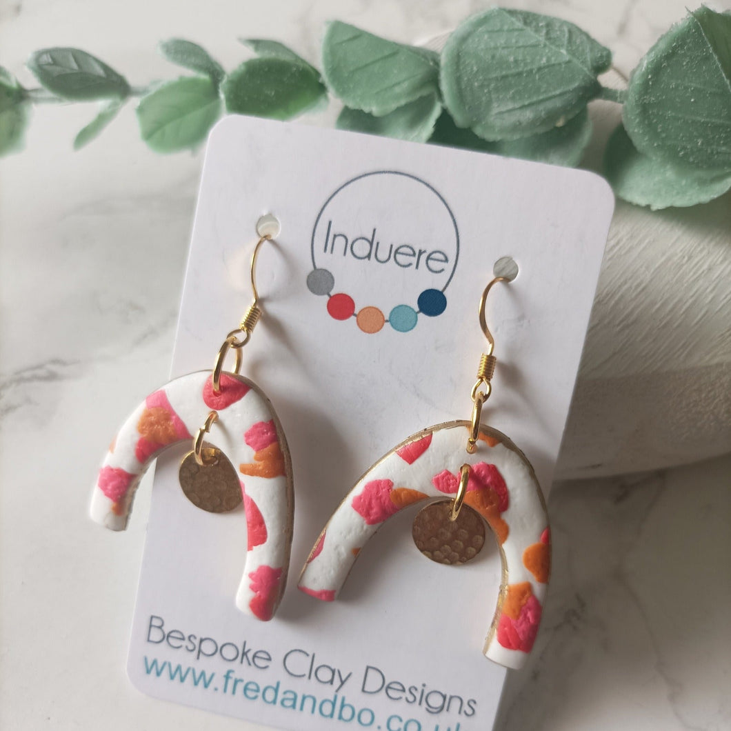 Polymer Clay Earrings - Summer Arch Drop Earrings - Induere
