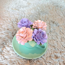 Load image into Gallery viewer, Paper Flower Arrangement - Espresso Cup - Roses - Hand crafted Paper Flowers - Flowers by Laurzy
