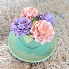 Load image into Gallery viewer, Paper Flower Arrangement - Espresso Cup - Roses - Hand crafted Paper Flowers - Flowers by Laurzy
