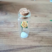 Load image into Gallery viewer, Mini Hand Rolled Paper Rose in Glass Bottle - Lots of colours - Flowers by Laurzy
