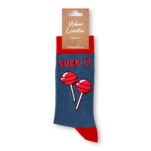 Load image into Gallery viewer, Suck It Socks - Unisex Lollipop Cheeky Pun Socks - Urban Eccentric

