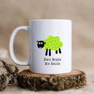 Mug - Yorkshire Sheep Sayings - Ewe Make Me Smile - Fred & Bo - Yorkshire Slang Puns