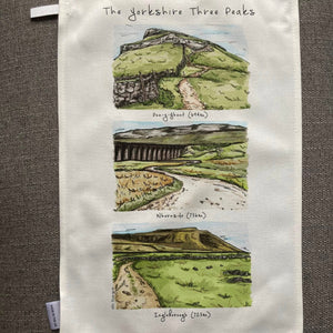 Tea Towel - The Three Peaks - Yorkshire Dales - HD Designs
