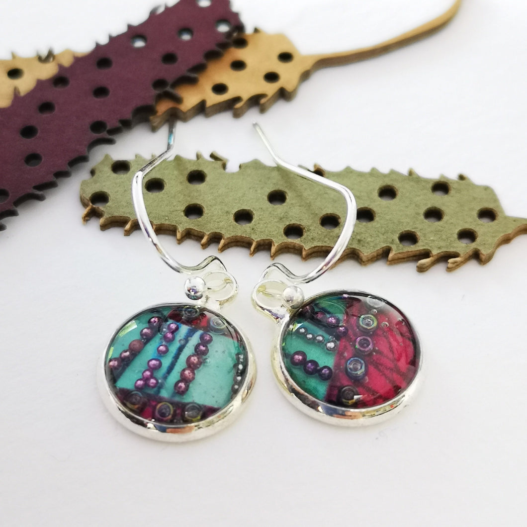 Drop Earrings - Shower - Resin Beaded Jewellery - Nimanoma