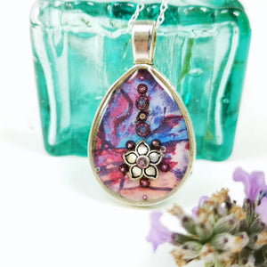 Teardrop Pendant - Nova - Resin Beaded Jewellery - Nimanoma