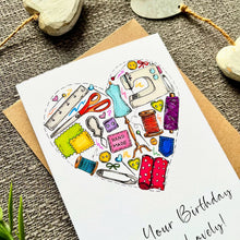 Load image into Gallery viewer, Greetings Card - Hope your birthday is SEW lovely - Sewing lovers - HD Designs - Puns
