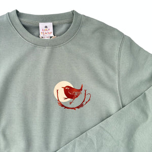 Wren Jumper/Sweatshirt - Unisex - Dusty Green - 44 Ideas
