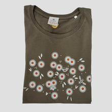 Load image into Gallery viewer, Daisies T-Shirt - Womens Cut - Olive - 44 Ideas

