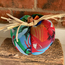 Load image into Gallery viewer, Pumpkin - Fabric Pumpkin Decoration - Large, Medium, Small - Colourful Floral - Quirky Threads Art
