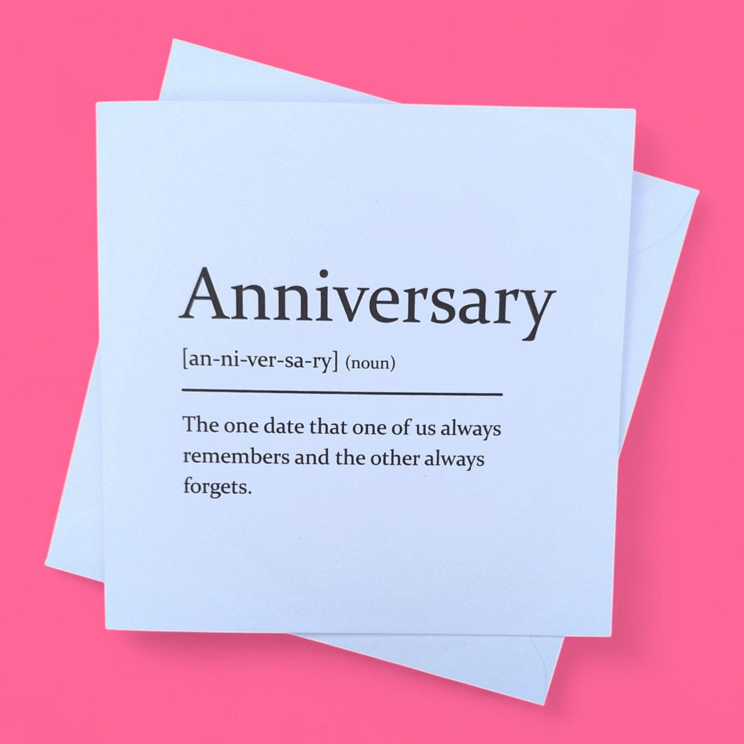 Sarcastic Dictionary Definition Card - Anniversary - The Crafty Little Fox