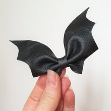 Load image into Gallery viewer, Hair Clip - Black Leather Bat Hair Clip - Shadowcrafts
