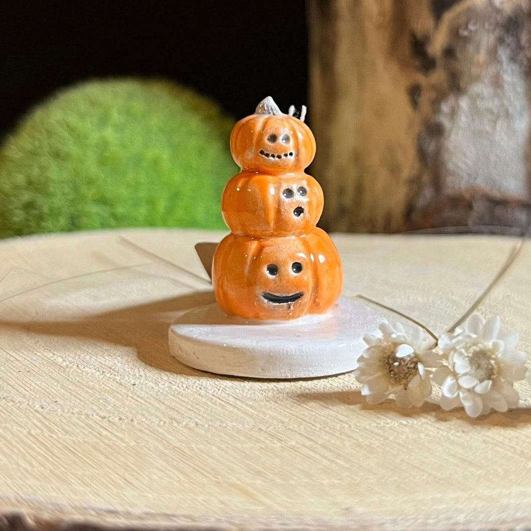 Mini Ceramic Pumpkin Stack - Strawberry Lane Studio