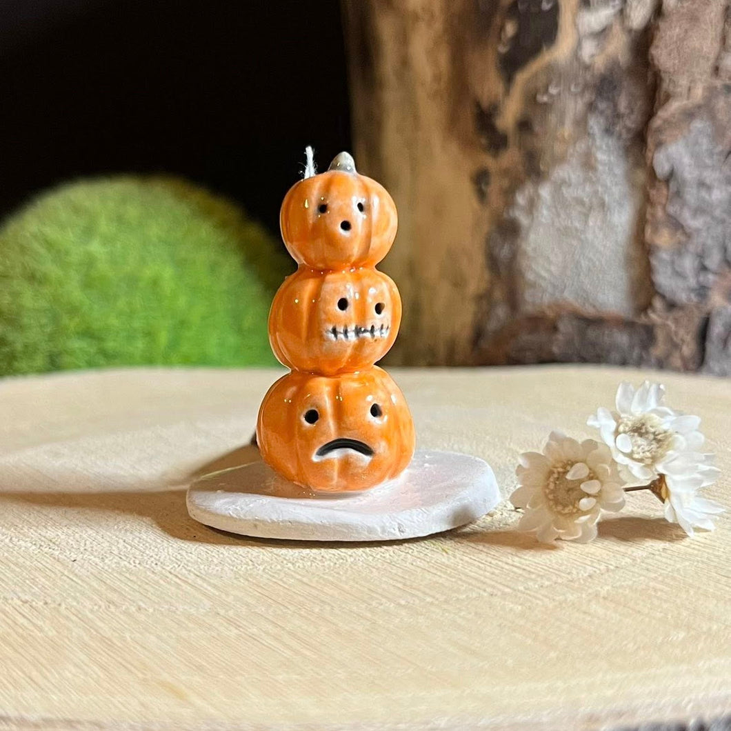Mini Ceramic Pumpkin Stack - Strawberry Lane Studio