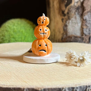 Mini Ceramic Pumpkin Stack - Strawberry Lane Studio