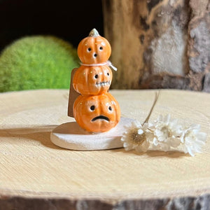 Mini Ceramic Pumpkin Stack - Strawberry Lane Studio