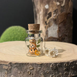 Mini Ceramic Pumpkin Stack in Glass Jar - Strawberry Lane Studio