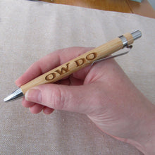 Load image into Gallery viewer, Engraved Bamboo Pens - Yorkshire Sayings - Lots to choose - Fred &amp; Bo
