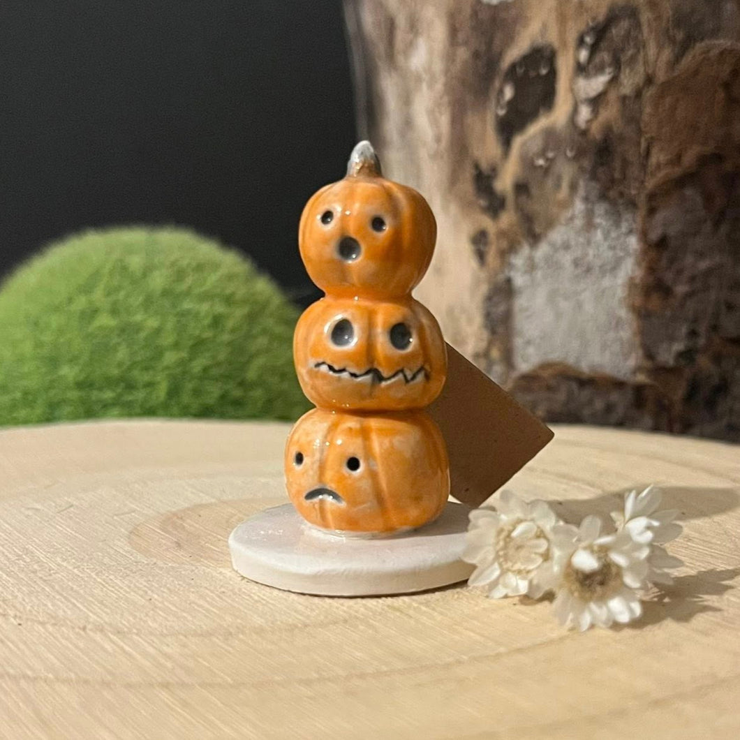 Mini Ceramic Pumpkin Stack - Strawberry Lane Studio