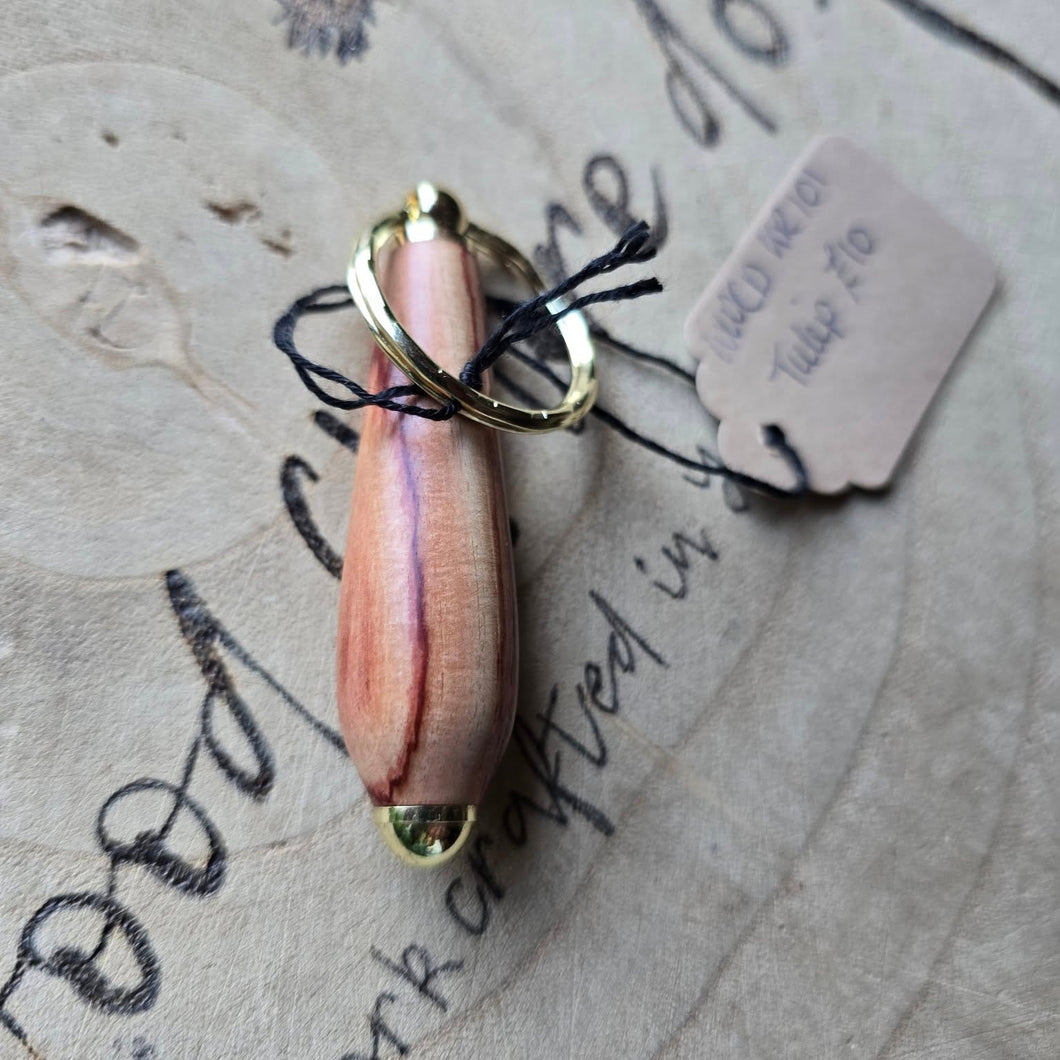Wood turned Key Rings - What Wood Claire Do?