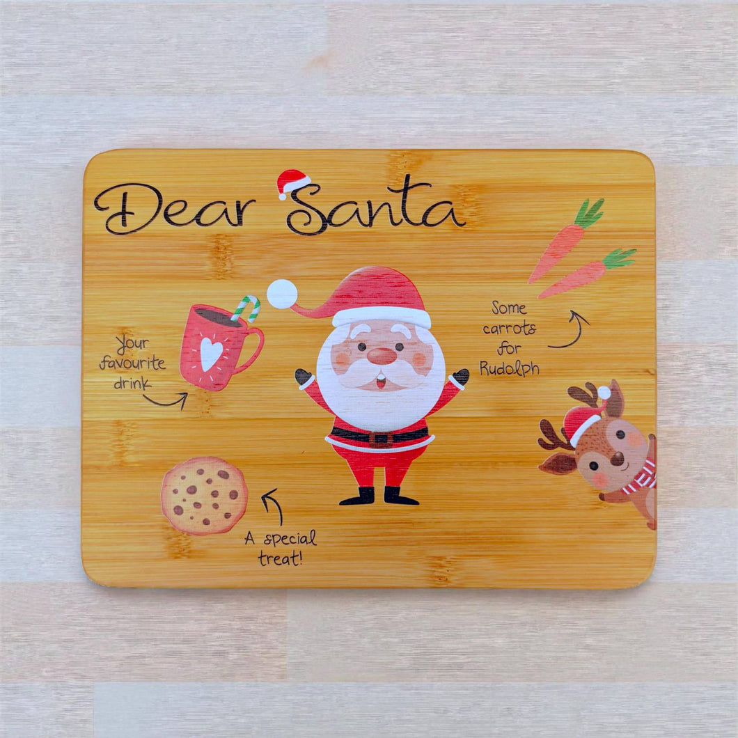 Bamboo Dear Santa Board - Christmas Eve - The Crafty Little Fox