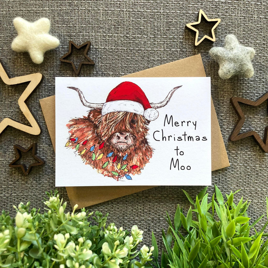 Christmas Card - Merry Christmas to Moo Card - HD Designs