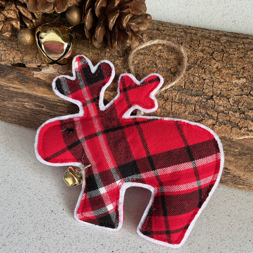 Christmas Decoration - Handmade Reindeer - Quirky Threads Art