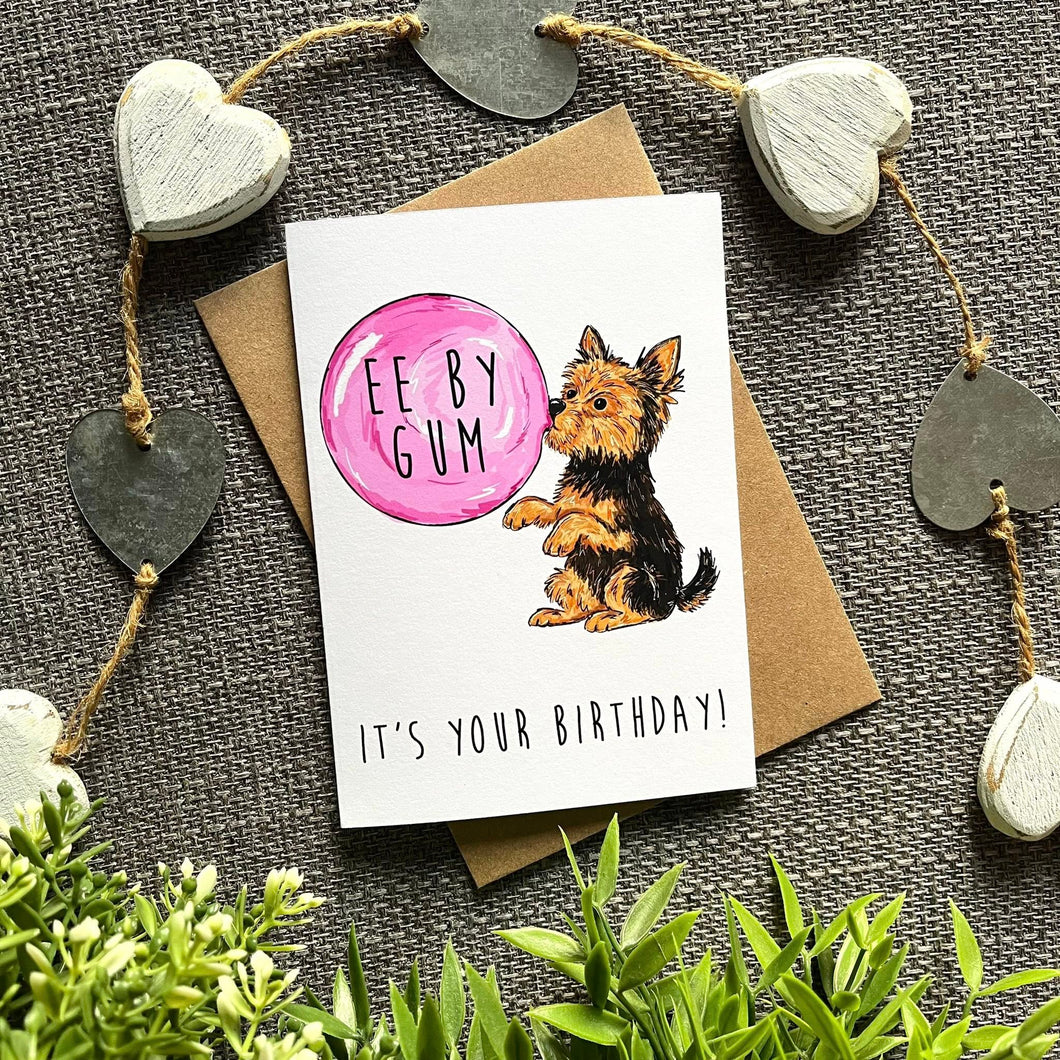 Dog Greetings Card -Ee By Gum Birthday Card  - HD Designs