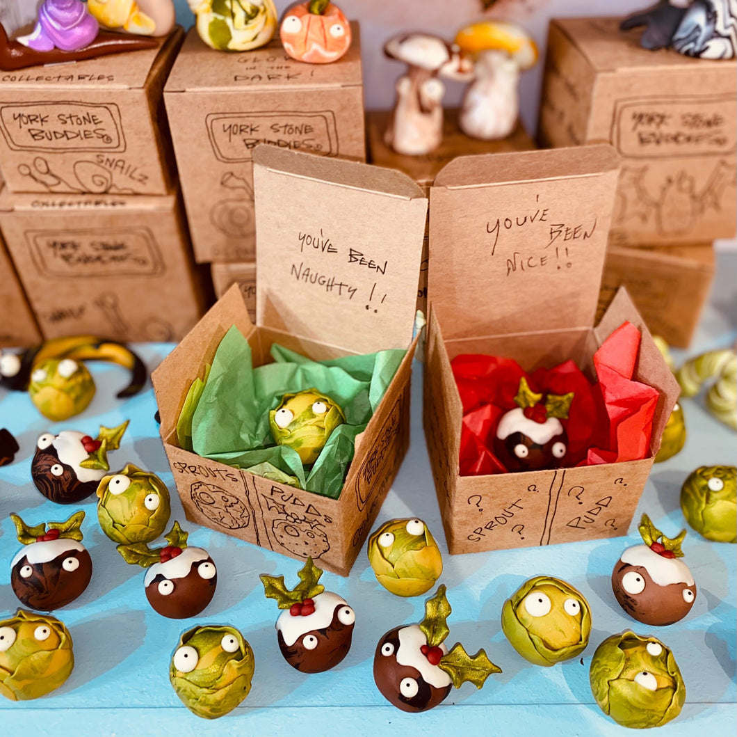 Christmas Polymer Clay Figure - Pudd Buddies - York Stone Buddies