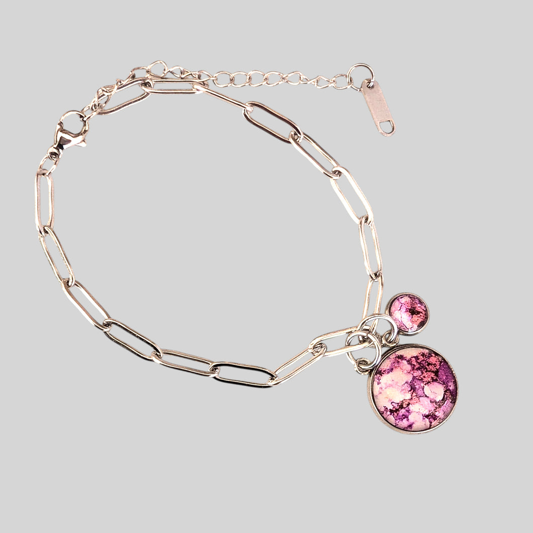 Stainless Steel Double Pendant Bracelet - Nichol Stokes Designs