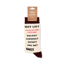 Load image into Gallery viewer, Sh*t List Socks - Unisex Sweary Socks - Urban Eccentric
