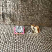 Load image into Gallery viewer, Book Stud Earrings - Natural Cork Jewellery - Incorknito Designs
