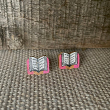 Load image into Gallery viewer, Book Stud Earrings - Natural Cork Jewellery - Incorknito Designs
