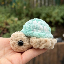 Load image into Gallery viewer, Crochet Baby/Children Plush Toy - UKCA Tested - Mini Turtle - Various Colours - Paw in Hand Crafts

