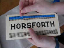Load image into Gallery viewer, DIY Embroidery Kit - Horsforth Road Sign - Fred &amp; Bo - Yorkshire Gifts
