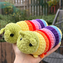 Load image into Gallery viewer, Crochet Baby/Children Plush Toy - UKCA Tested - Fidget Caterpillar - Paw in Hand Crafts

