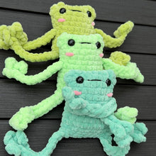 Load image into Gallery viewer, Crochet Baby/Children Plush Toy - UKCA Tested - Leggy Frog - Paw in Hand Crafts
