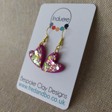 Load image into Gallery viewer, Polymer Clay Earrings - Pink Heart Earrings - Induere
