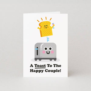 Toast Wedding Card - A Toast to the Happy Couple - Studio Boketto